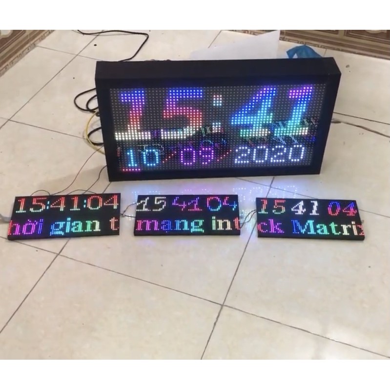 Full bộ đồng hồ led ma trận 4 tấm P10 khung nhôm | Shopee Việt Nam