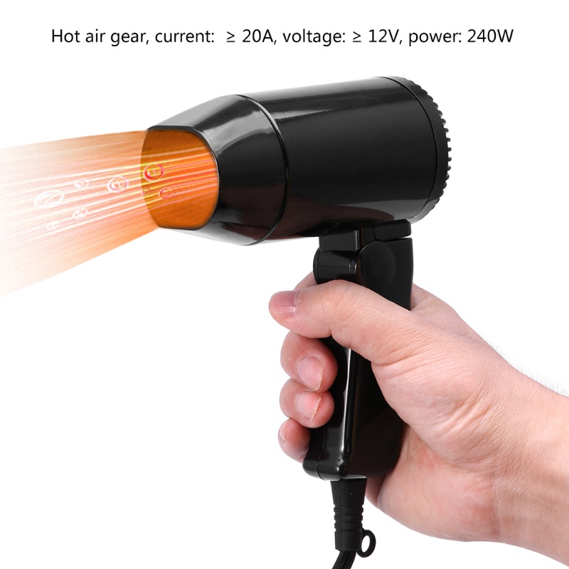 Máy sấy tóc kiểu dáng ô tô PPY di động 12V Máy sấy tóc gấp lạnh nóng Máy thổi cửa sổ