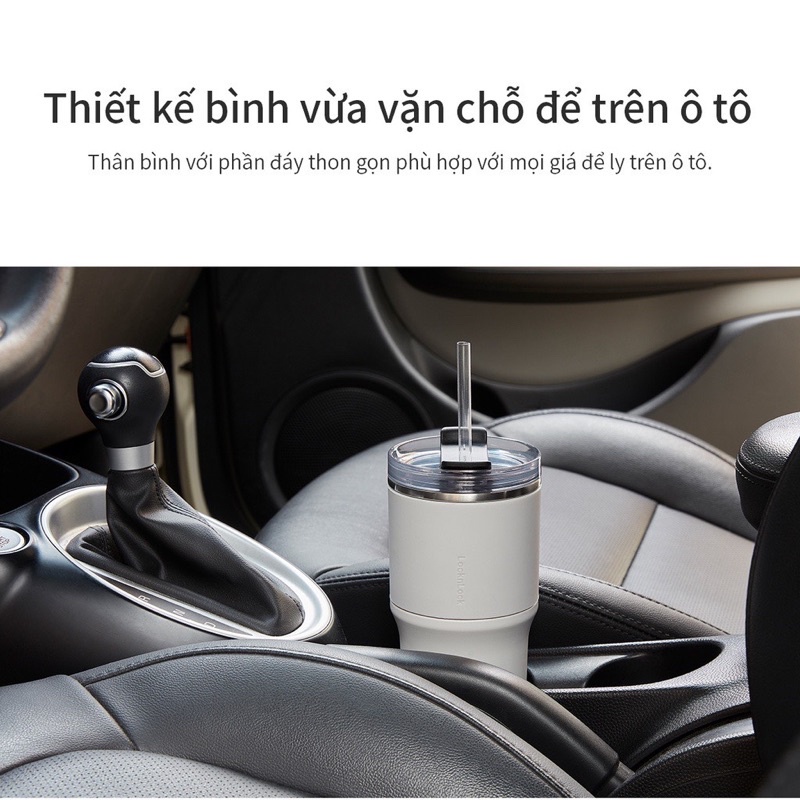 Ly giữ nhiệt LocknLock Metro Drive 650ml LHC4277S Xanh Mint , SUS304 , kèm ống hút và cọ - K-MALL