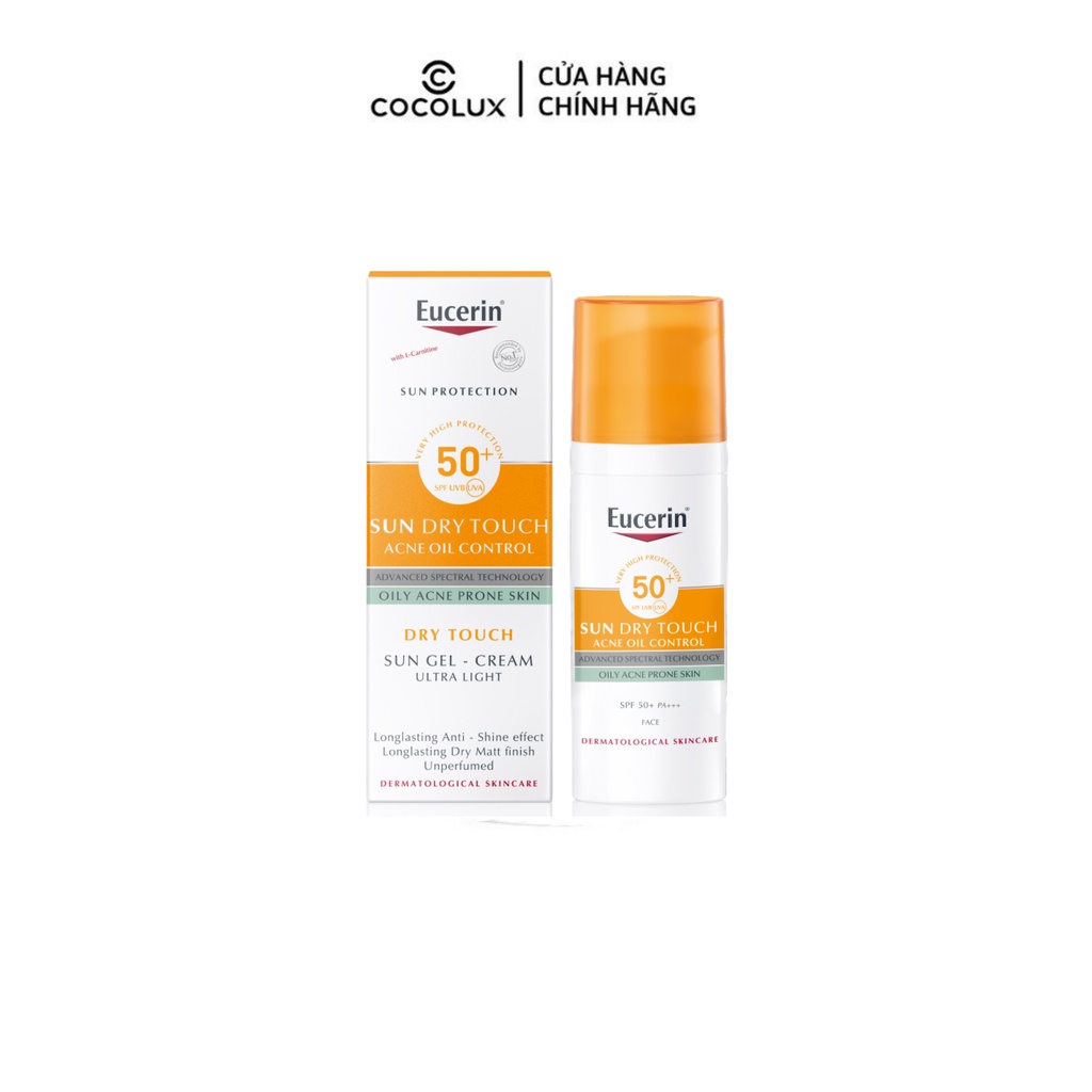 Gel Chống Nắng Cho Da Nhờn Mụn Eucerin SPF50+ 50ml Cocolux