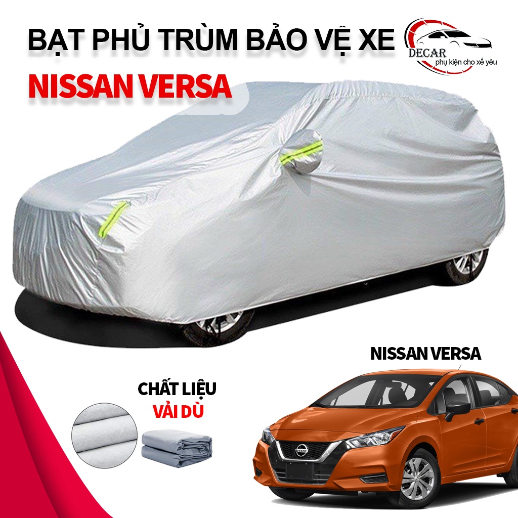 Bạt vải dù oxford bảo vệ xe ô tô, áo trùm oto chống nắng nóng, mưa cho xe Nissan Versa