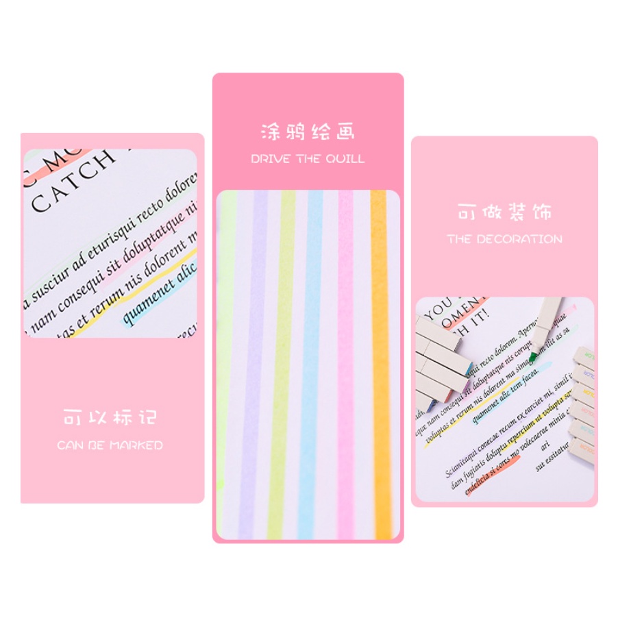 Bút dạ đánh dấu Cute - Set 6 Bút highlight nhiều màu pastel nhớ dòng