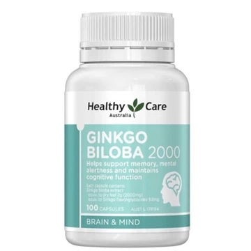 (2025) BỔ NÃO GINKGO BILOBA 2000mg Heathy Care hàng Nội Địa ÚC hộp 100v