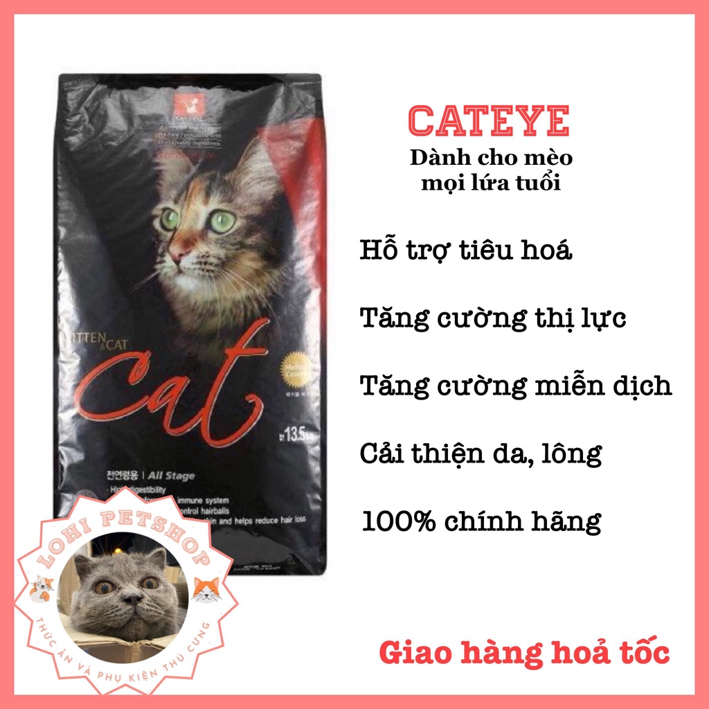 [Cat's eye] Thức ăn hạt cateye cho mèo gói lẻ cateyes 1kg | Shopee Việt Nam