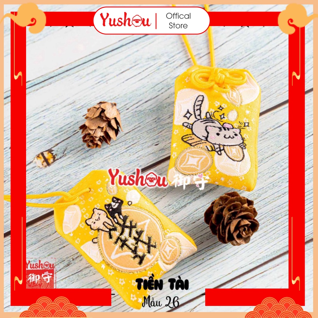 Túi Phước Yushou Mèo Chiêu Tài - Mẫu 26, Có sẵn, Quà tặng ý nghĩa.
