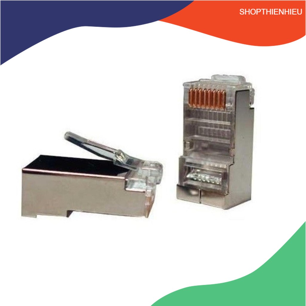 Đầu bấm mạng RJ45 (Bịch 100 hạt mạng Sắt ) sắt chống nhiễu ,Đầu mạng ...
