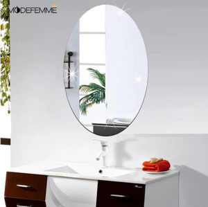 Gương Dán Tường Acrylic Hình Oval 3d