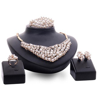 Bộ trang sức ❤️FREESHIP❤️ Bộ tragn sức 4 món hạt ngọc sang trọng BHB94