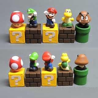 Set 48 Mô Hình Nhân Vật Super Mario Bros Luigi Trang Trí Bánh Kem
