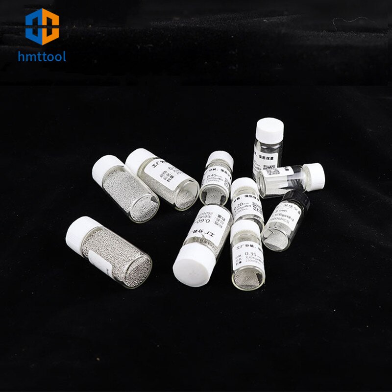 25k / Chai Sn63Pb37 Bóng hàn BGA có chì 0,20 / 0,25 / 0,3 / 0,35 / 0,4 / 0,45 / 0,5 / 0,55 / 0,6 / 0,6 0.65 / 0,76MM để sửa chữa điện thoại