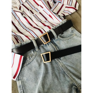 Thắt lưng nam nữ luồng dây nịt lưng không cần đục lỗ tiện lợi bản dây 3cm phong cách Hàn Quốc