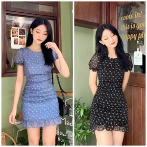 ĐẦM VOAN ÔM HỌA TIẾT HOA XINH TƯƠI KÈM LÓT DẦY DẶN - COCO DRESS