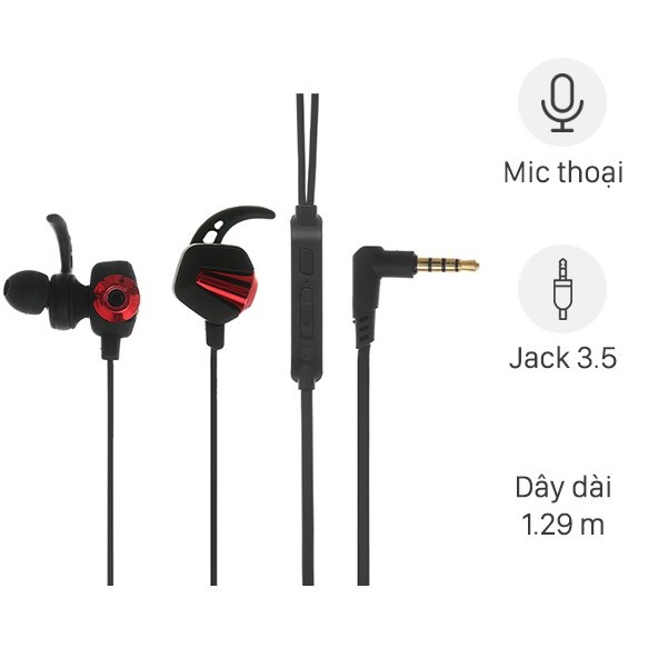 Tai Nghe Rapoo VM150 Nhét Tai Gaming có mic rời ( jack 3.5 kết nối điện ...