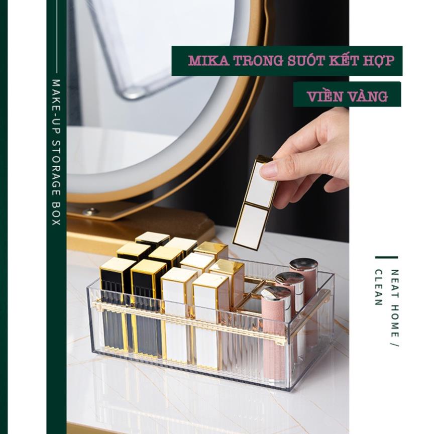 Hộp Đựng Đồ Trong Suốt ENODA HOME, Hộp Đựng Son Chia Ngăn 18 Ô Siêu Sang Chảnh R003