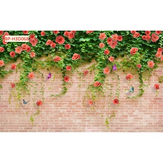 Tranh Dán 3D Khổ Lớn Hoa Dây Leo dán trang trí quán cà phê, trà sữa, nhà cửa đẹp