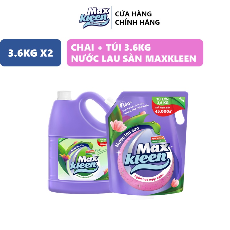 Ảnh Combo Chai Lau Sàn MaxKleen Ban Mai 3.6kg + Túi Lau Sàn Ngọt ngào 3.6kg 2