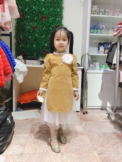 Áo dài cách tân nhung