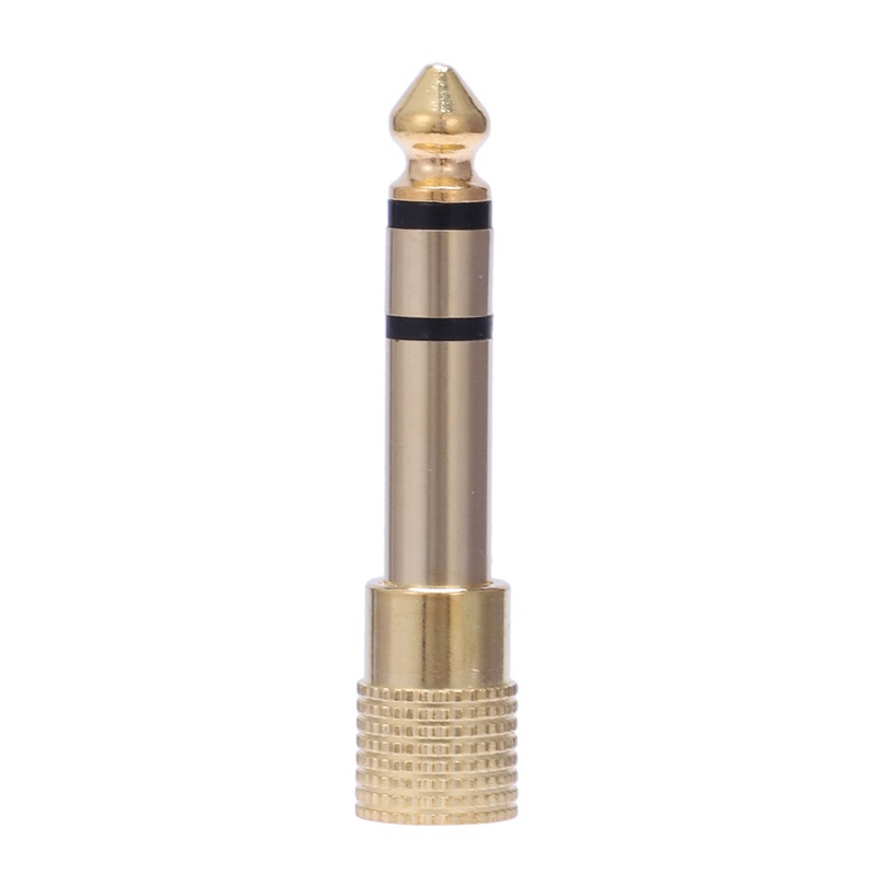 Bộ chuyển đổi tai nghe 6 miếng 6,35 mm (1 / 4 inch) Nam đến 3,5 mm (1 / 8 inch) Bộ chuyển đổi giắc cắm tai nghe âm thanh nổi âm thanh nổi dành cho nữ, Đen / Mạ vàng