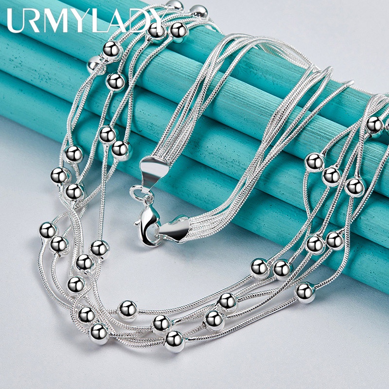 Vòng cổ Mạ Bạc 925 18 Inch Nhiều Kiểu Dáng Thời Trang