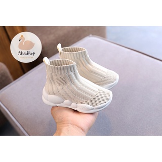 TĂNG 3 SIZE Giày bún cổ cao ôm chân vải lưới cho bé gái bé trai K059