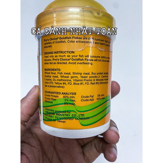 THỨC ĂN CHO CÁ BA ĐUÔI GOLD FISH PRO CHOICE DẠNG LÁ 35G