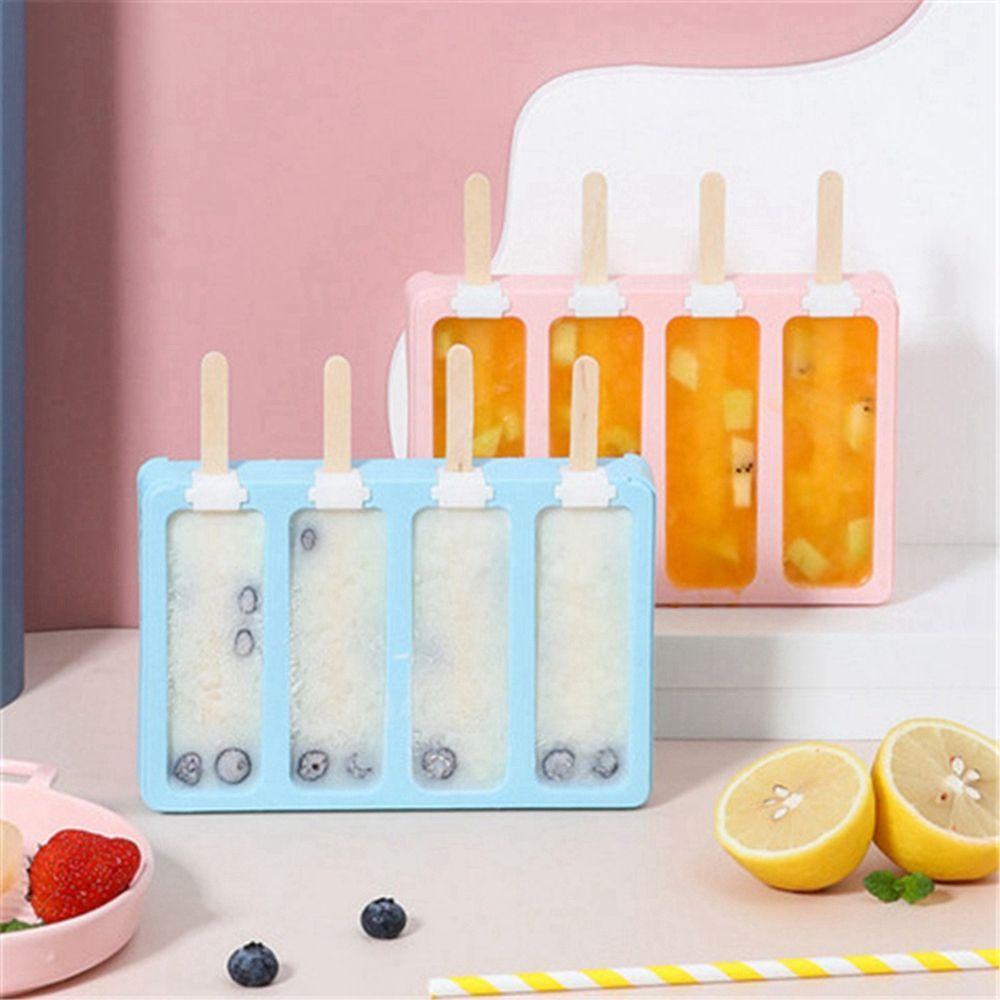 LIUJIR Khuôn Làm Kem Dụng Cụ Nhà Bếp Món Tráng Miệng Dụng Cụ Tự Chế Với 50 Que Gỗ | BigBuy360 - bigbuy360.vn