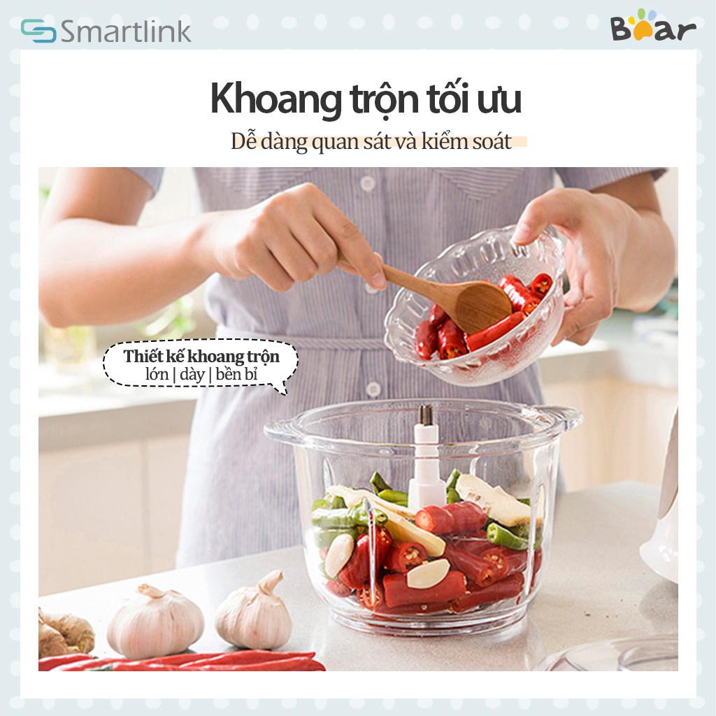 Ảnh Máy Xay Thực Phẩm Đa Năng 2L Bear QSJ-B03Y7 - Hàng Chính Hãng - Bảo Hành 18 tháng 4