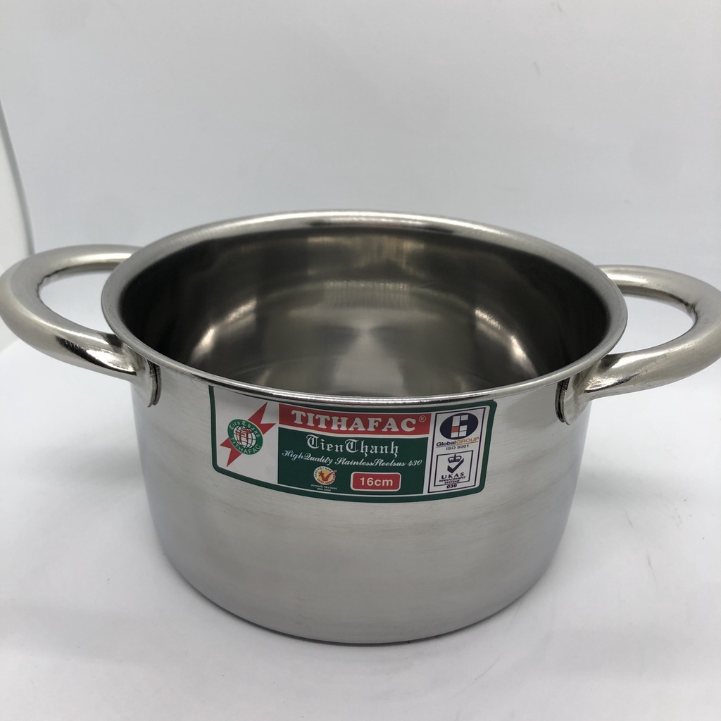Nồi cao cấp inox Tithafac sử dụng được bếp từ,bếp ga,hồng ngoại nồi dày dặn  (14-32cm)