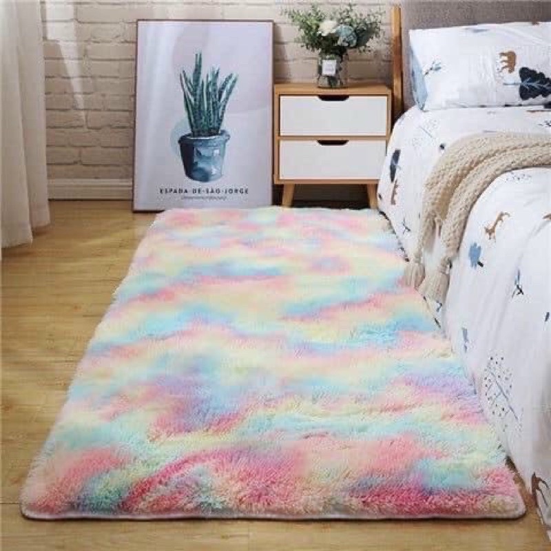 Thảm lông trải sàn - Thảm lông loang lót sàn 80cm x 160cm
