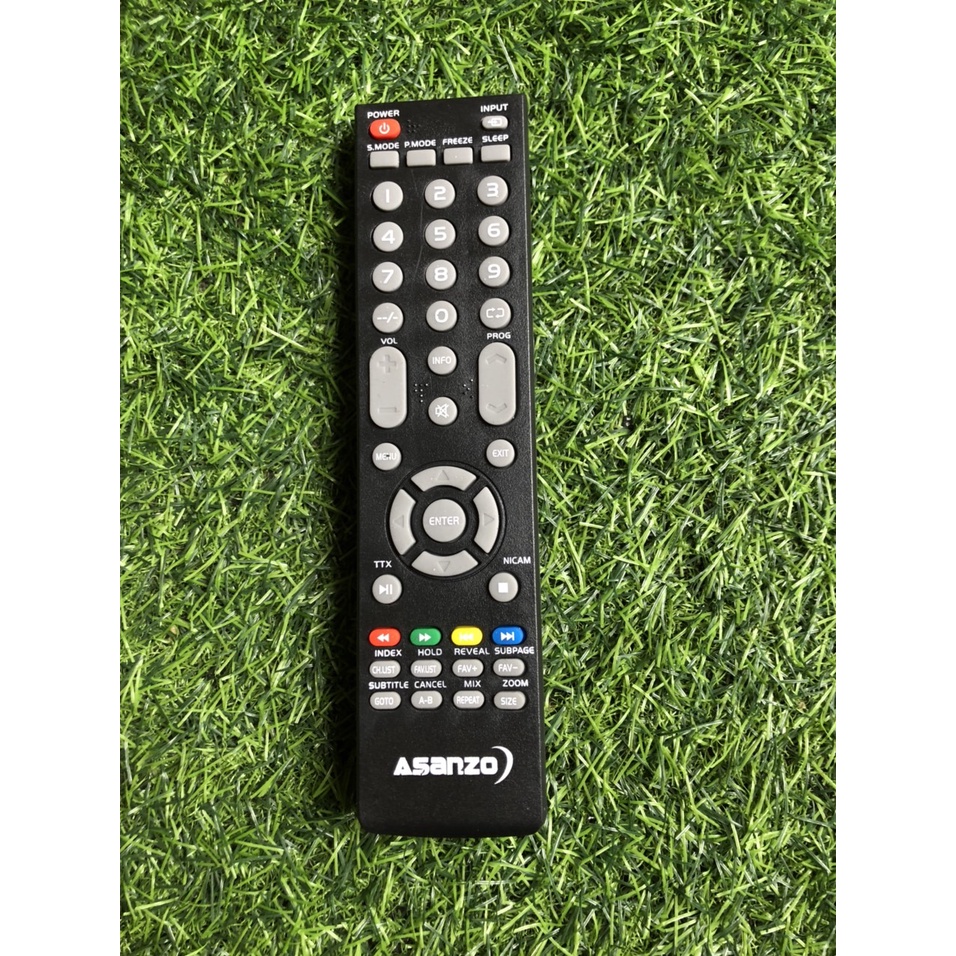 Điều khiển tivi Asanzo có nút INCAM ở mé bên tay phải dùng cho tivi LCD loại zin hãng
