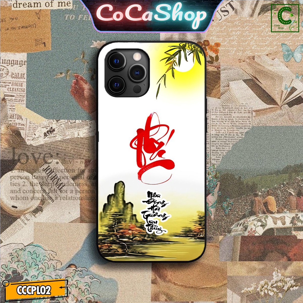 Ốp lưng iphone mặt kính in hình cực đẹp siêu bền - Chữ phúc may mắn - 6/6plus/6s/6splus/7/7plus/8/8plus/x/.....
