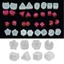 Yoo 8 Cặp Bông Tai Stud Làm Khuôn DIY Pha Lê Epoxy Bông Tai Nhựa Khuôn Silicon