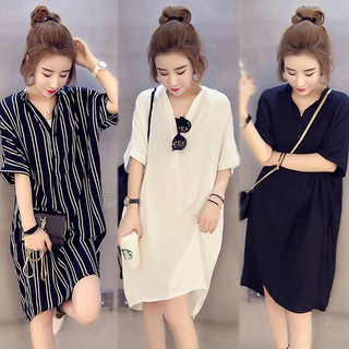 Áo sơ mi voan nữ phong cách hàn quốc áo baju wanita plus size váy