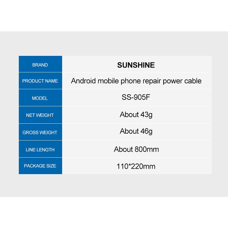 Dành Cho Điện Thoại Android DC Nguồn Kiểm Tra Sửa Chữa Cáp iBoot Line SS-905F Dụng Cụ Cầm Tay