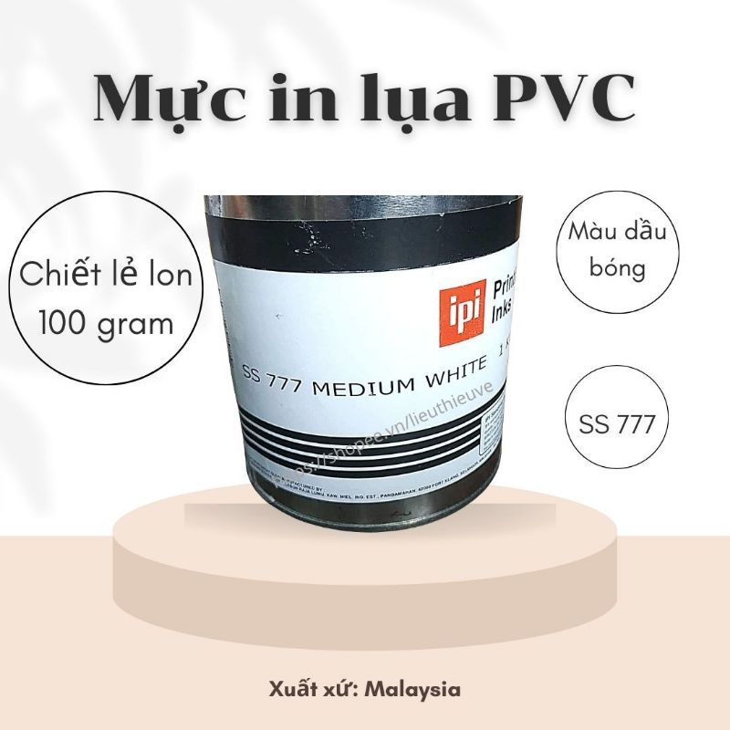 100 gram mực bóng 777 in lụa hiệu IPI in trên giấy, thiệp cưới, OPP ...