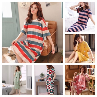 Váy Baju Tidur mickey Bộ Đồ Ngủ Nữ Plus Kích Thước Sữa Lụa Bộ Đồ Ngủ Đồ Ngủ Bộ Đồ Ngủ Bộ Đồ Ngủ Váy Ngủ