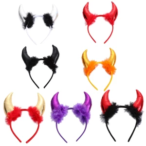 PCF * Devil Horn Shape Headband Carnival Make-up Cosplay Hairband cho bữa tiệc Halloween