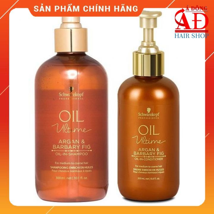 Dầu gội Schwarzkopf OIL Ultime Argan & Barbary Fig suôn mượt tóc to sợi thô cứng