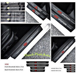 Sét 9 miếng dán bậc cửa, trầy cốp xe HONDA có vân carbon dán full keo chống trầy tốt