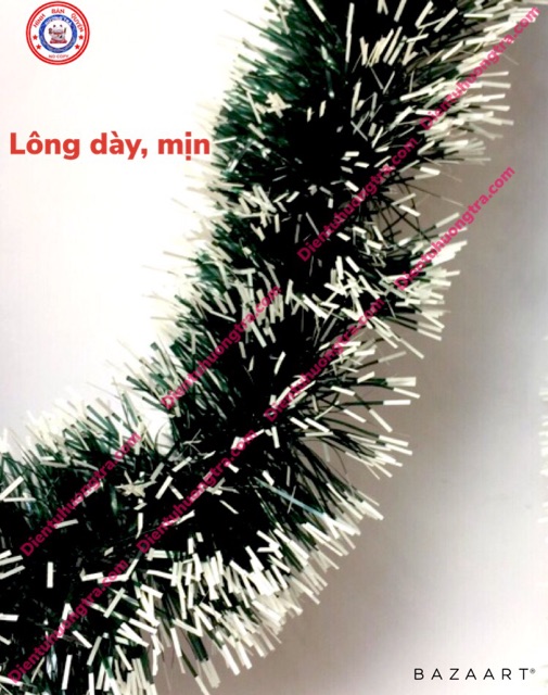 Dây đuôi chồn PHỦ TUYẾT trang trí noel dài 1,5m [dientuhuongtra]