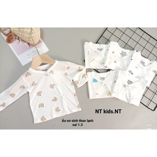 [3-10kg] Áo dài tay cho bé sơ sinh vải pettit mềm mịn - mevabe