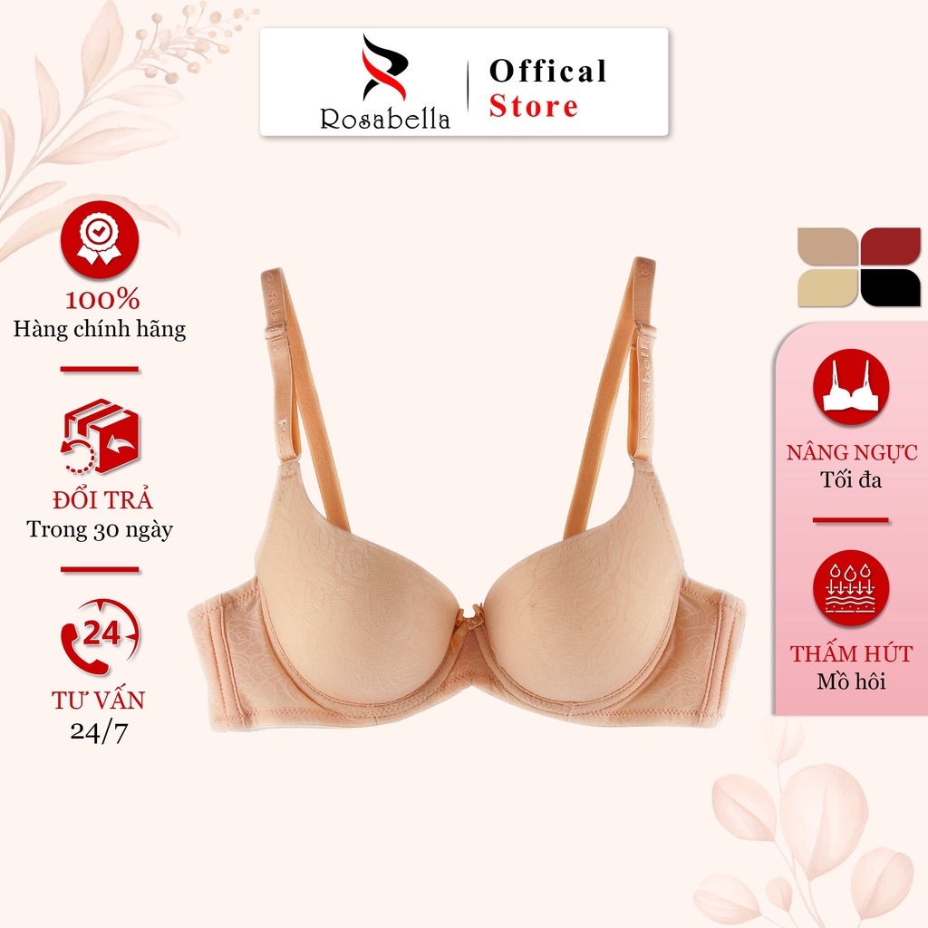 Ảnh Áo Ngực Nữ Có Gọng ROSABELLA Chất Liệu Cao Cấp Lớp Mút Dày Giúp Nâng Đẩy Vòng 1 RW17 2