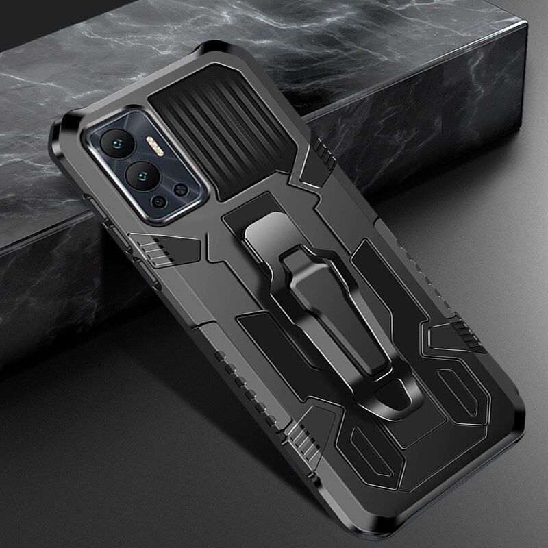 Dành Cho Infinix Hot 12 12i Hot 11 11s nfc Hot 10 10s 10i 9 12 Play Case Hybrid Armor Chống Sốc Đứng Có Kẹp Thắt Lưng