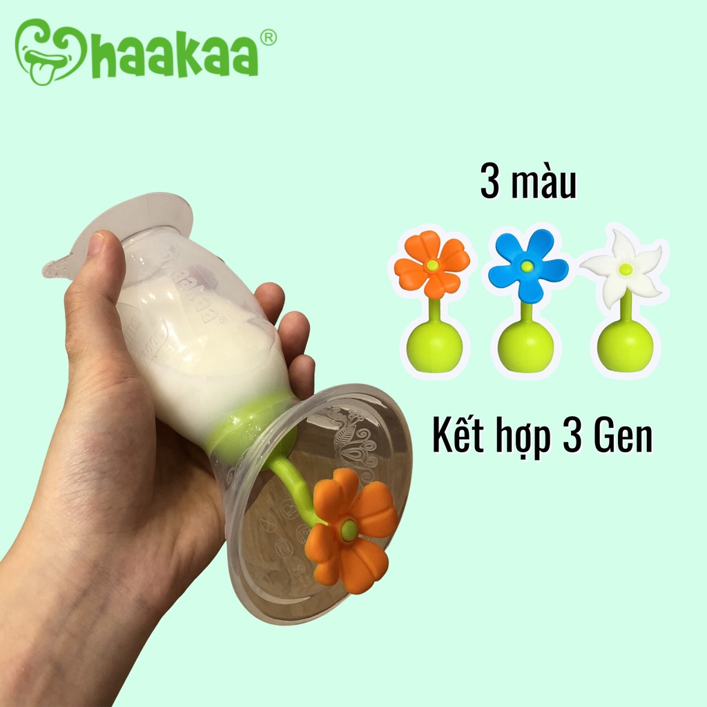 Mô tả Cốc hứng sữa cao cấp Gen.2 100/150ml và Nút hoa chặn Haakaa, New Zealand - 3