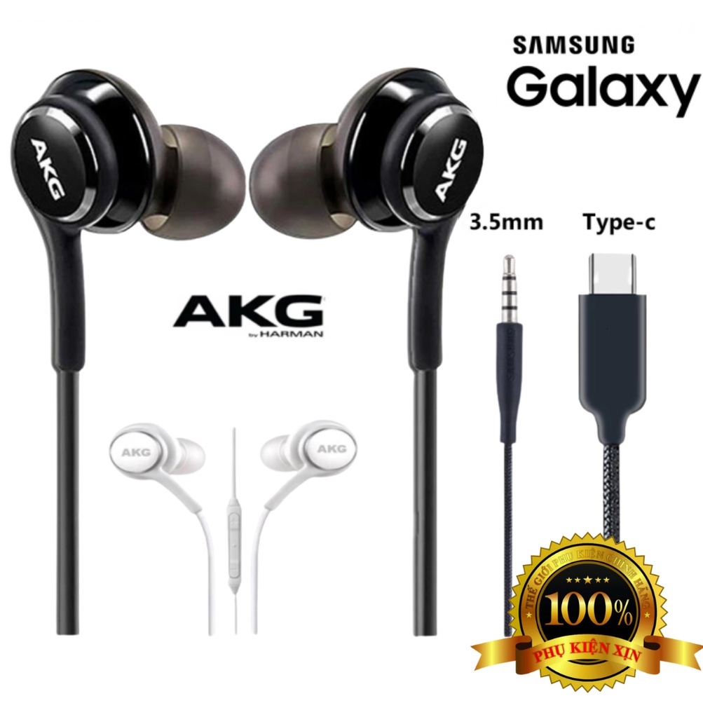 Tai Nghe Sams AKG S10 / Note 10 / S20 Jack Cắm 3.5mm Và Type C Zin Máy Bảo Hành 12 Tháng 1 Đổi 1