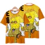 Spongebob Bob Áo Thun Cosplay Trang Phục Ngắn Tay Áo Patrick Ngôi Sao Trang Phục Tee Hoạt Hình Plus Kích Thước Anime