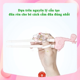 Đũa Tập Ăn Dặm Cho Bé 2+ Tuổi – Đũa Xỏ Ngón Silicon Giúp Bé Tự Ăn, Cầm Đúng Chuẩn
