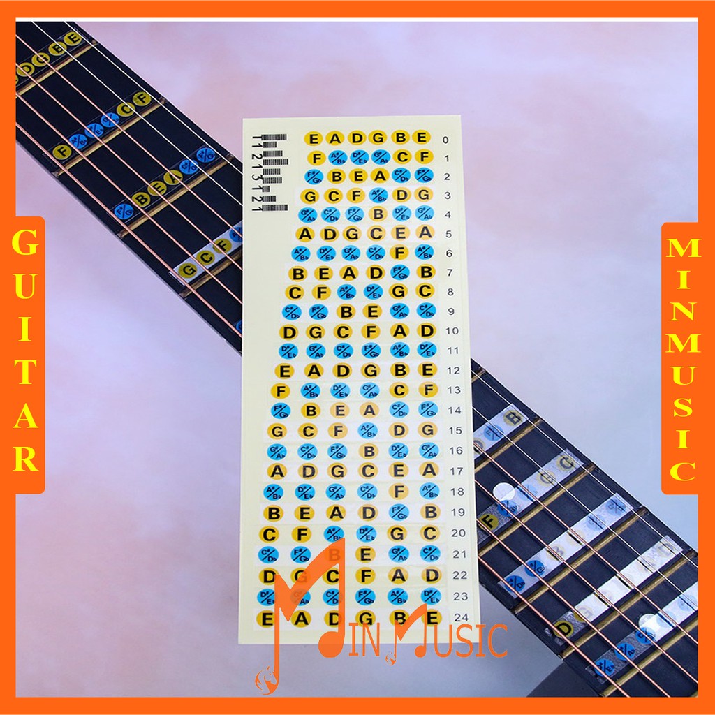 MIẾNG DÁN NOTE NHẠC ĐÁNH DẤU VỊ TRÍ NỐT NHẠC TRÊN ĐÀN GUITAR I GUITAR ...