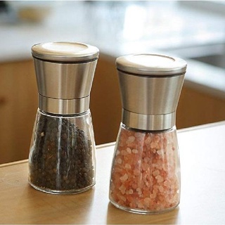 Hũ xay tiêu thủy tinh, nắp inox   dung tích 180 ml