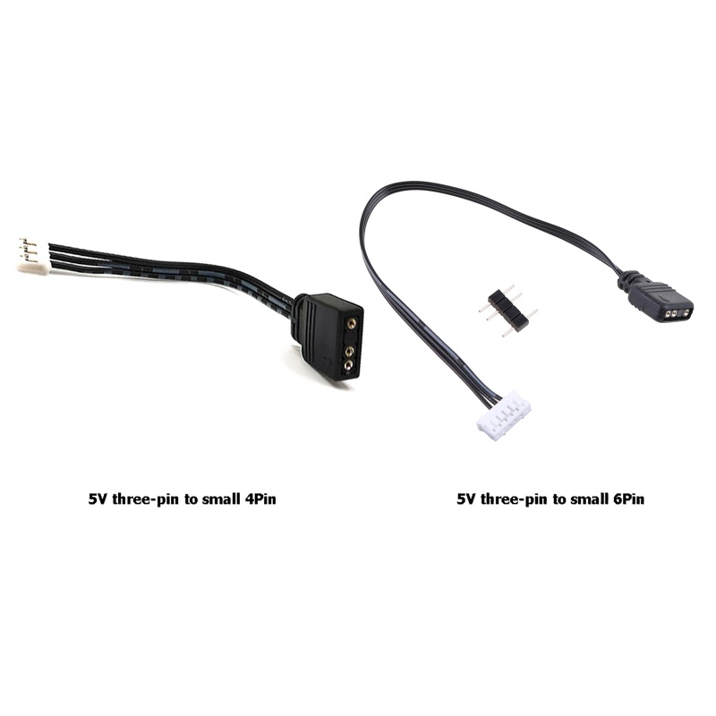 Cinna Cool Moon Fan Adapter Cáp 4Pin 6Pin Sang 5V ARGB 3Pin Dây Chuyển Đổi Cho Coolmoon Bộ Điều Khiển Quạt Adapter Kết Nối